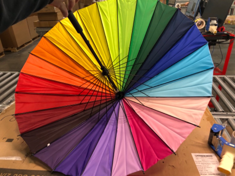 Photo 2 of Streamline Rainbow Color Wheel Umbrella