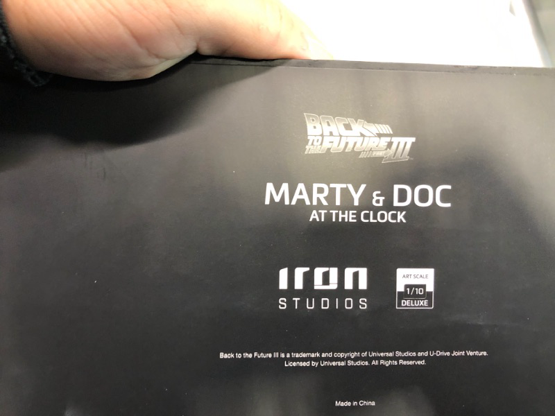Photo 6 of IRON STUDIOS Back to the Future 3 Marty and Doc Brown at Clock 1:10 Figure