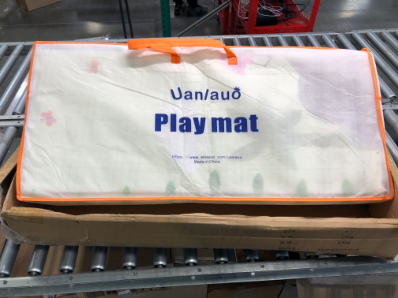 Photo 3 of Bammax Play Mat, Folding Mat Baby Crawling Mat Kids Playmat Waterproof Non Toxic for Babies, Infants, Toddlers, 70" x 77.5" x 0.6" Giraffe