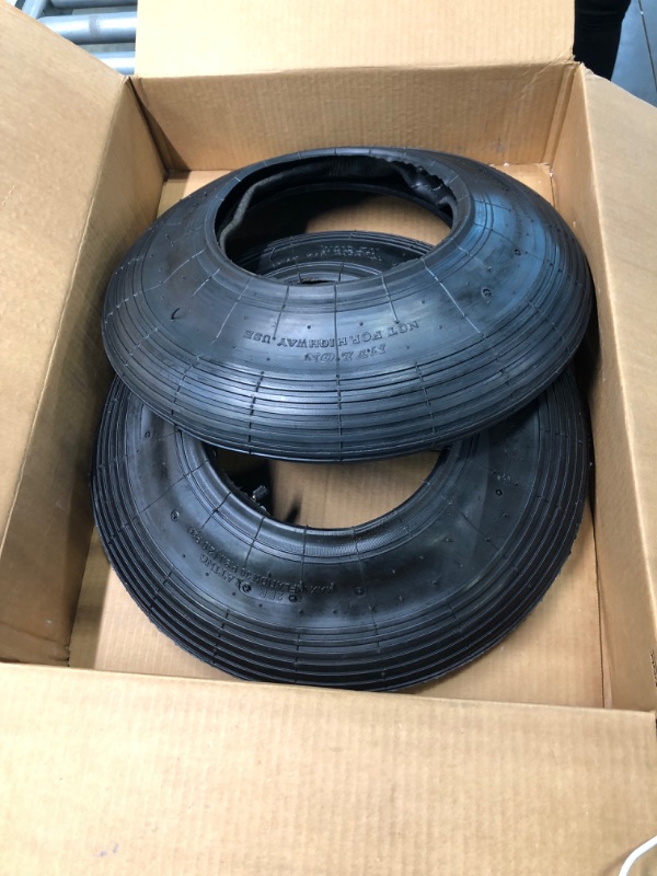 Photo 3 of 4.80/4.00-8" Replacement Pneumatic Wheel Tire and Tube