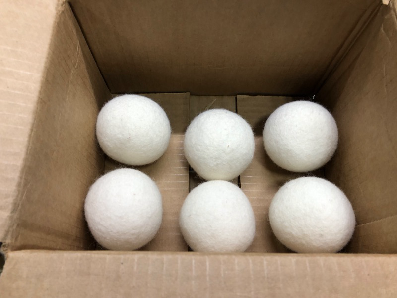 Photo 5 of Budieggs Wool Dryer Balls Organic XL 6-Pack, 100% New Zealand Chemical Free Fabric Softener for 1000+ Loads, Baby Safe & Hypoallergenic, Reduce Wrinkles & Shorten Drying Time Naturally