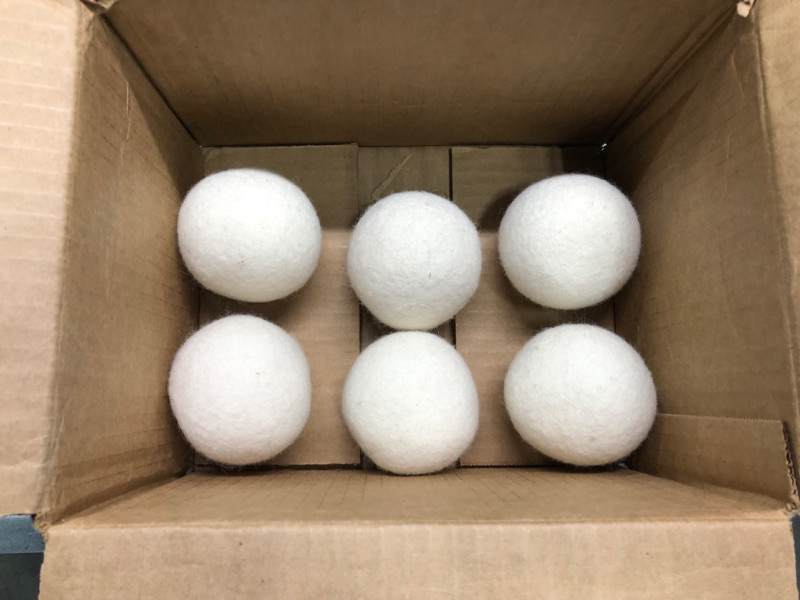 Photo 4 of Budieggs Wool Dryer Balls Organic XL 6-Pack, 100% New Zealand Chemical Free Fabric Softener for 1000+ Loads, Baby Safe & Hypoallergenic, Reduce Wrinkles & Shorten Drying Time Naturally