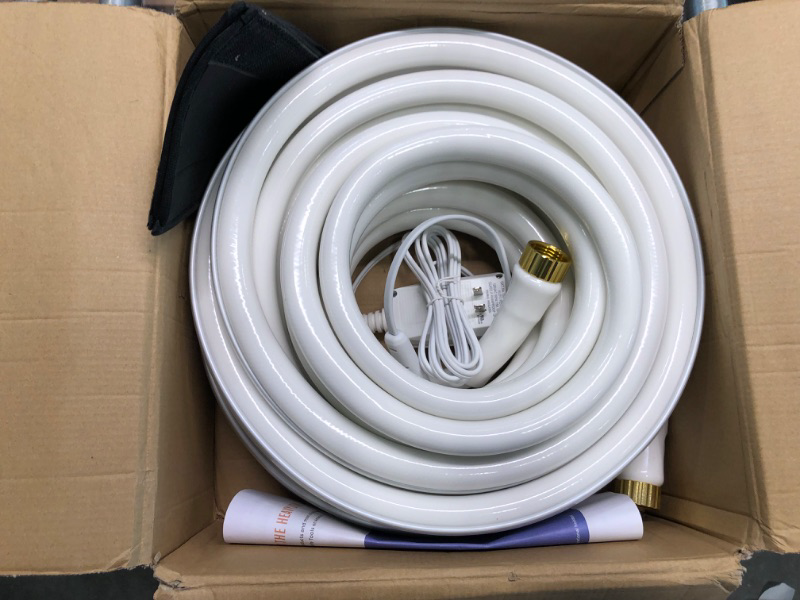 Photo 3 of Giraffe Tools 50FT Heated Water Hose for RV Drinking with GFCI, 5/8-Inches Lead and BPA Free Heated Hose Withstand Down to -20? 50FT White