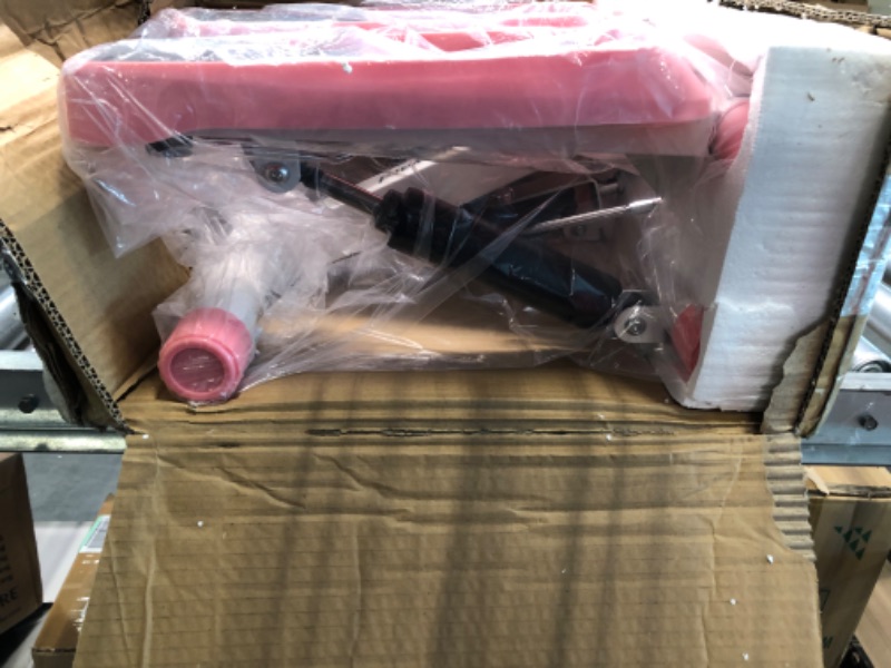 Photo 2 of Up-Down Stepper, Home Trainer, Mini Stepper Legs Arm Thigh Exerciser Fitness with Resistance Bands,Men and Women Stepper Cardio Exercise Trainer, Pink --- missing some hardware ---
