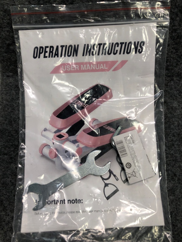 Photo 5 of Up-Down Stepper, Home Trainer, Mini Stepper Legs Arm Thigh Exerciser Fitness with Resistance Bands,Men and Women Stepper Cardio Exercise Trainer, Pink --- missing some hardware ---
