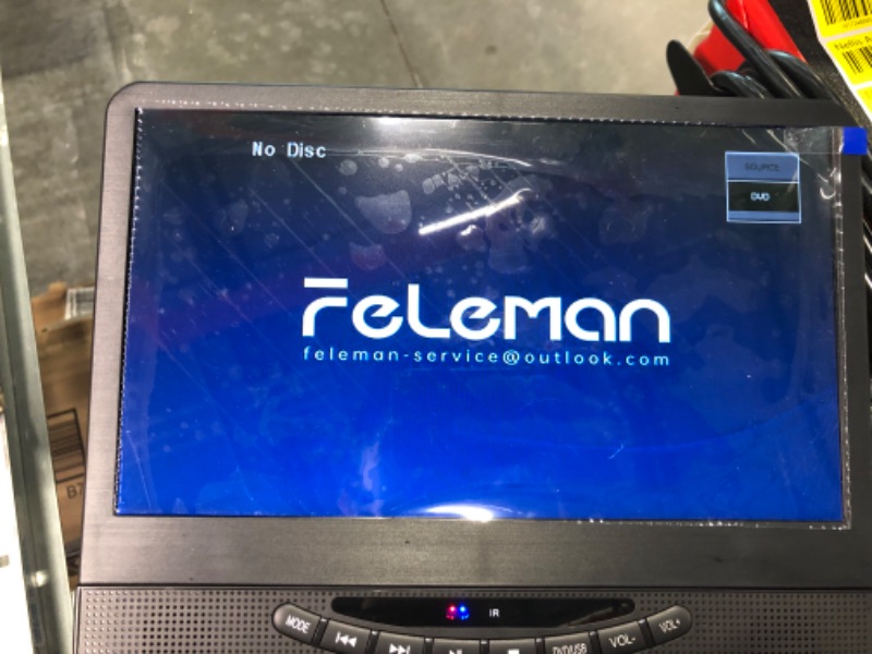 Photo 4 of 12" Dual Portable DVD Player for Car with 1080P HDMI Input, FELEMAN Car DVD Player Dual Screen Play A Same or Two Different Movies, 5 Hours Rechargeable Battery, Support USB, Last Memory