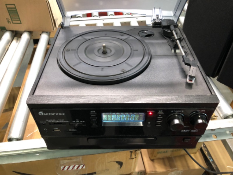 Photo 3 of Bluetooth Record Player Turntable with Stereo Speaker, LP Vinyl to MP3 Converter with CD, Cassette, Radio, Aux in and USB/SD Encoding, Remote Control, Audio Music Player Built in Amplifier ---- Missing Controller ---