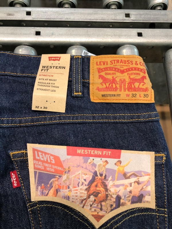 Photo 8 of Levi's Men's Western Fit Cowboy Jeans (Also Available in Big & Tall) Standard 32W x 30L On That Mountain - Stretch