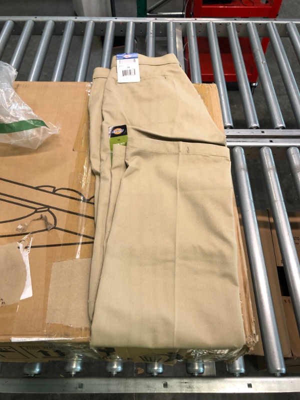 Photo 7 of Dickies Boys' Slim Straight Pant Big Boys 16 Desert Sand