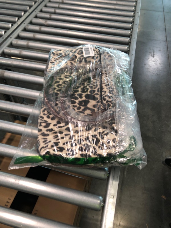 Photo 1 of MyMealivos Canvas Weekender Bag, Overnight Travel Carry On Duffel with Shoe Pouch (leopard)
