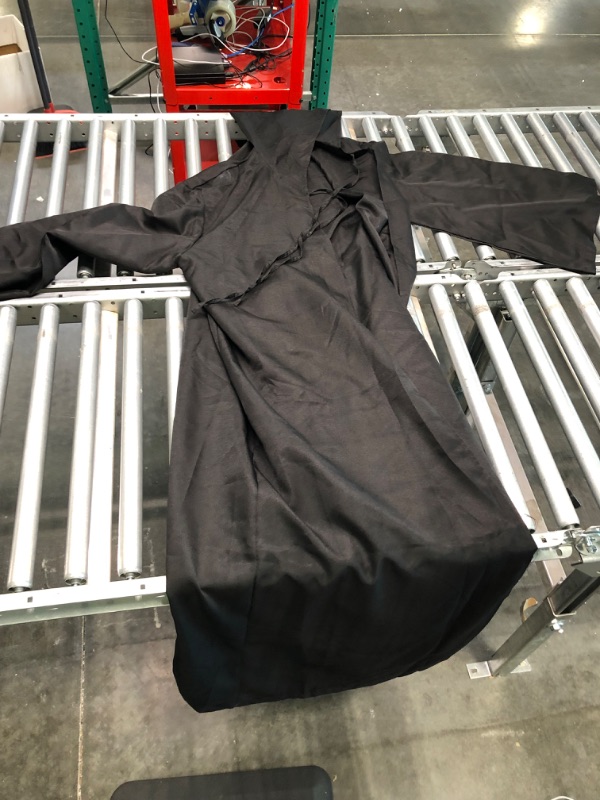 Photo 4 of CosplaySky Men's Cloak for Adult Robe Halloween Costume Tunic Hooded Uniform Large Black