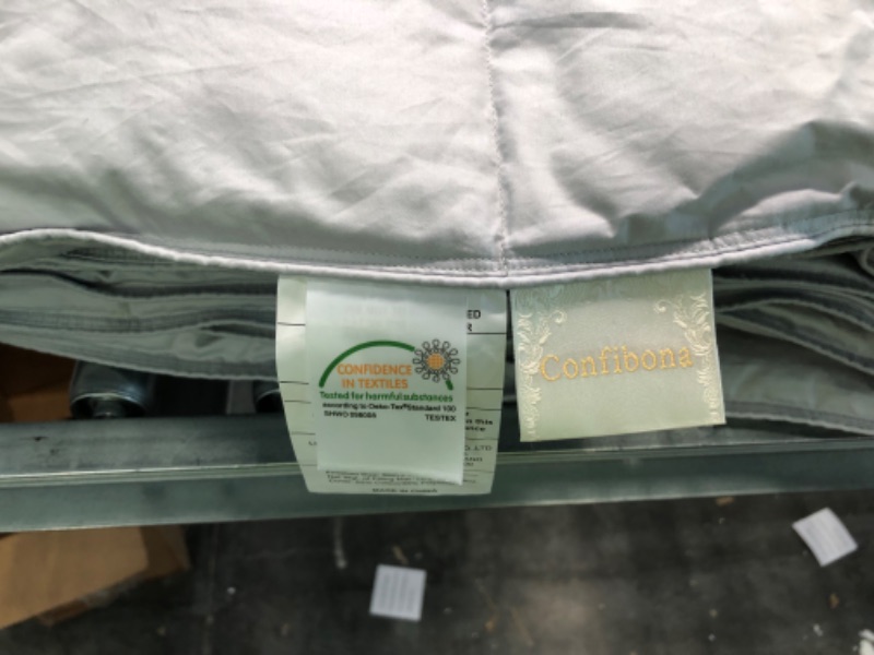 Photo 1 of confibona Lightweight 90% White Down Comforter/Blanket,Twin/Twin XL Size,Cooling Duvet Insert for Summer/Warm Weather,Machine Washable,Super Soft Cotton Shell Without Noise,Light Gray Light Gray Twin/Twin XL