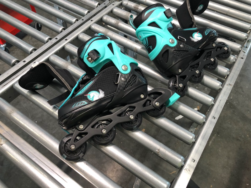 Photo 3 of Adjustable Inline Skates, Roller Blades for Girls Kids Women and Adult, Roller Skates with All Light Up Wheels, Outdoors High Performance Rollerblades for Beginners. L - US YOUTH & ADULT 5 - 8