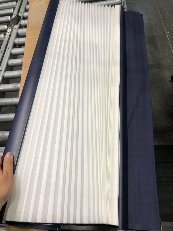 Photo 6 of Arlo Blinds Thermal Room Darkening Fabric Roman Shades, Color: Navy, Size: 24" W X 60" H, Cordless Lift Window Blinds Navy 24"W X 60"H