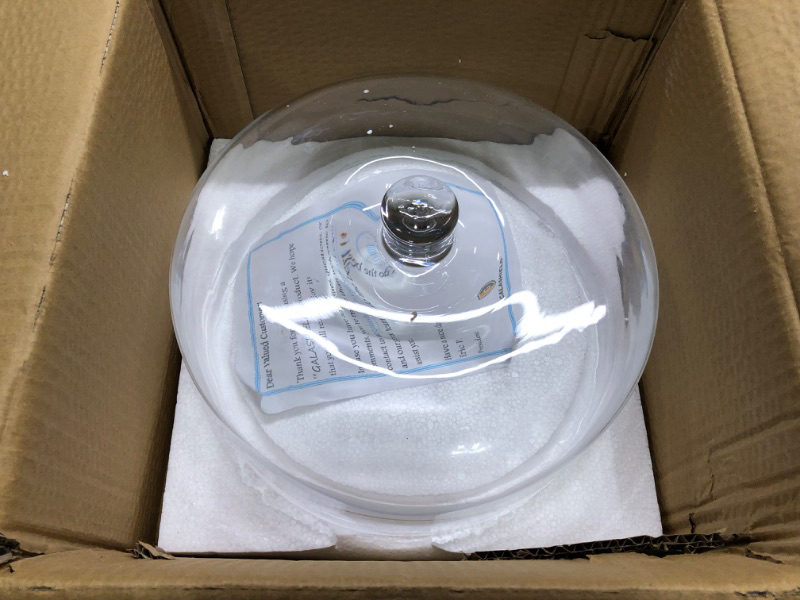 Photo 3 of Galashield Glass Cake Dome, Cake Cover Lid for Freshness and Display | 12" Diametert