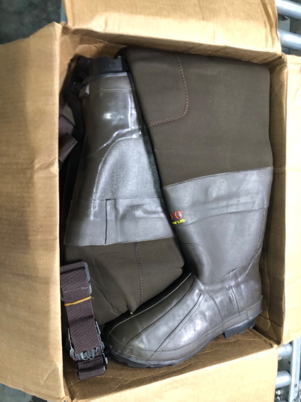 Photo 1 of Gonex Neoprene Chest Hunting Waders with 600G/800G Insulated Boots 100% Waterproof Fishing Waders for Men Women for Duck Hunting Camo/Brown dark brown(with 600G Boots) M 11