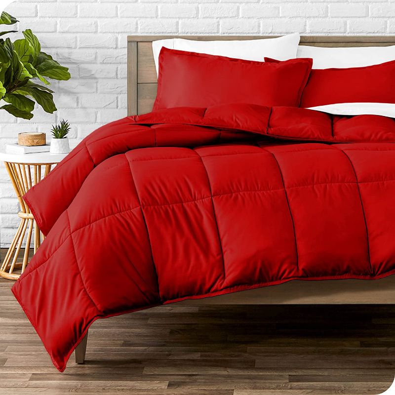 Photo 1 of Bare Home Comforter - Unknow Size - Ultra-Soft - Goose Down Alternative - Premium 1800 Series - All Season Warmth (Red)
