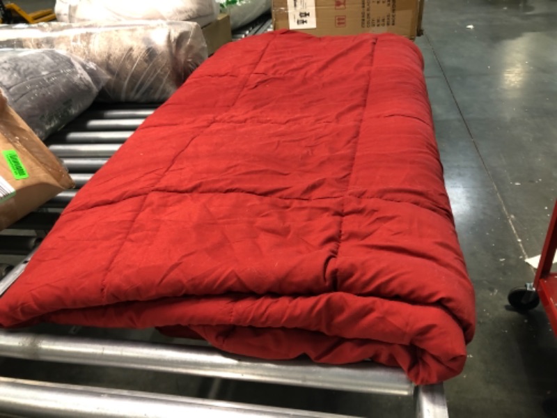 Photo 3 of Bare Home Comforter - Unknow Size - Ultra-Soft - Goose Down Alternative - Premium 1800 Series - All Season Warmth (Red)
