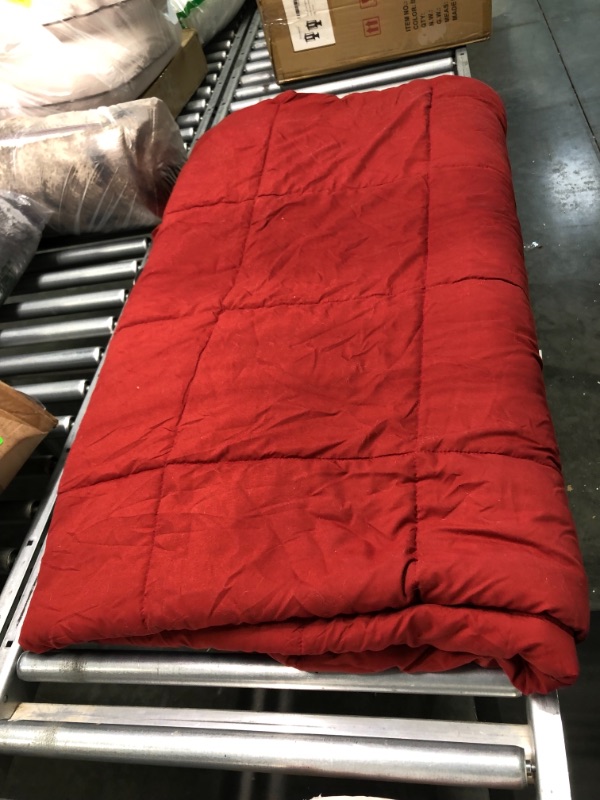 Photo 4 of Bare Home Comforter - Unknow Size - Ultra-Soft - Goose Down Alternative - Premium 1800 Series - All Season Warmth (Red)
