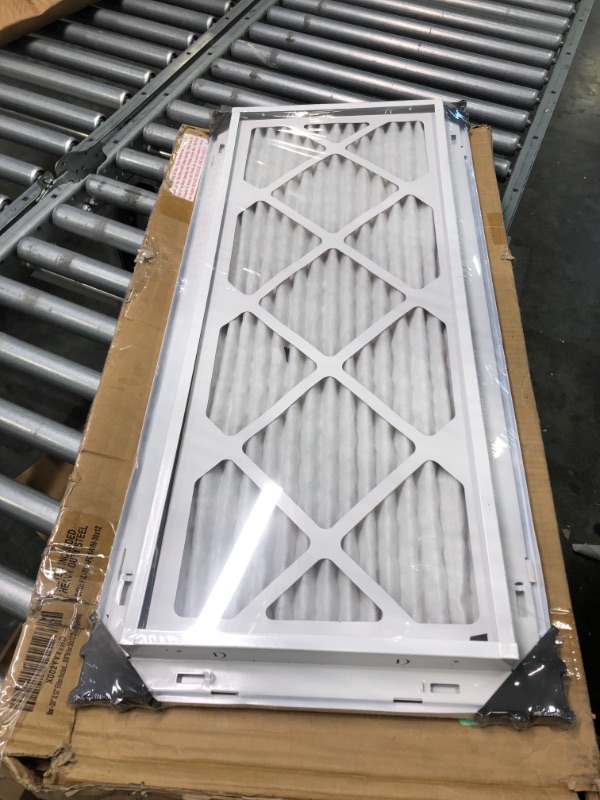 Photo 5 of 30"W x 12"H [Duct Opening Measurements] Filter Included Steel Return Air Filter Grille [Removable Door] for 1" Filters, Vent Cover Grill, White, Outer Dimensions: 32 5/8"W X 14 5/8"H for 30x12 Opening Duct Opening Size: 30"x12"