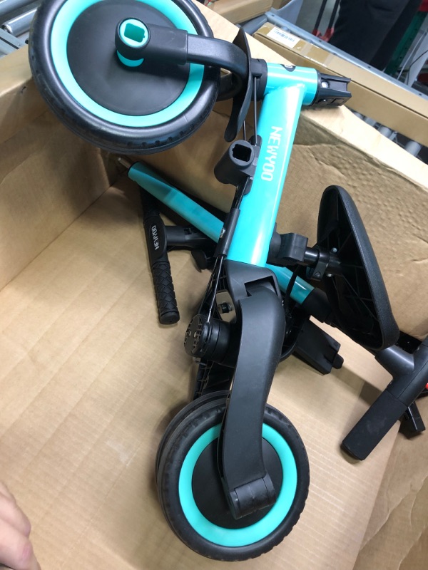 Photo 1 of newyoo Toddler Bike, Toddler Tricycle for 1-3 Year Olds, 3 in 1 Balance Bike, Trike with Safety Belt & Backrest, Perfect Gift & Toys for Boys & Girls, TR001 (Blue)
