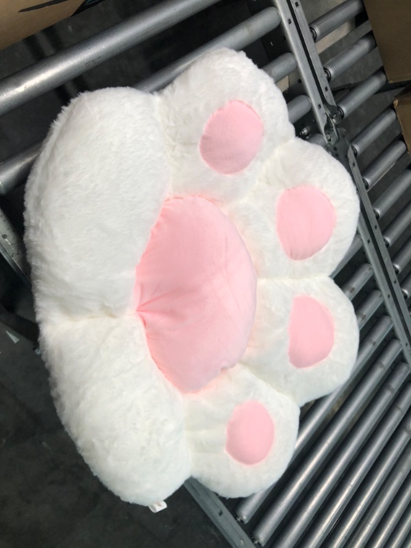 Photo 3 of Ditucu Cat Paw Cushion Kawaii Chair Cushions 27.5 x 23.6 inch Cute Stuff Seat Pad Comfy Lazy Sofa Office Floor Pillow for Gaming Chairs Room Decor White
