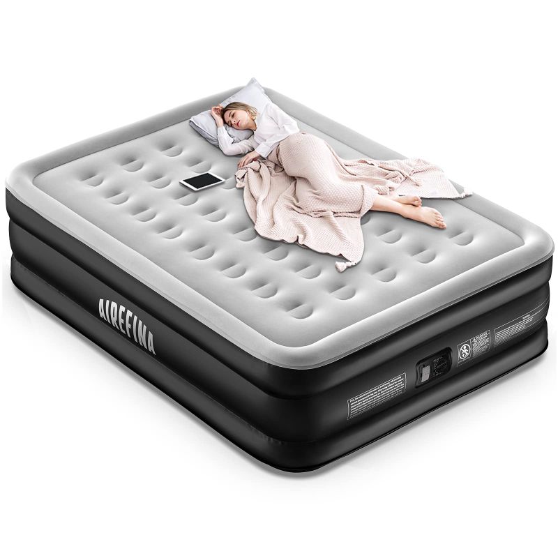 Photo 1 of Airefina Queen Air Mattress with Built-in Electric Pump, Self-Inflation/Deflation in 3 Mins
