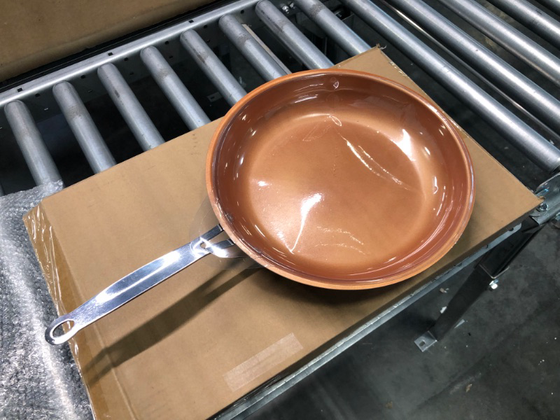 Photo 5 of Copper Pan Nonstick Frying Pan Skillet Set, Artbros Premium Aluminum Chef's Pans with Ceramic Coating and Stainless Steel Handle - 8", 10" and 12"