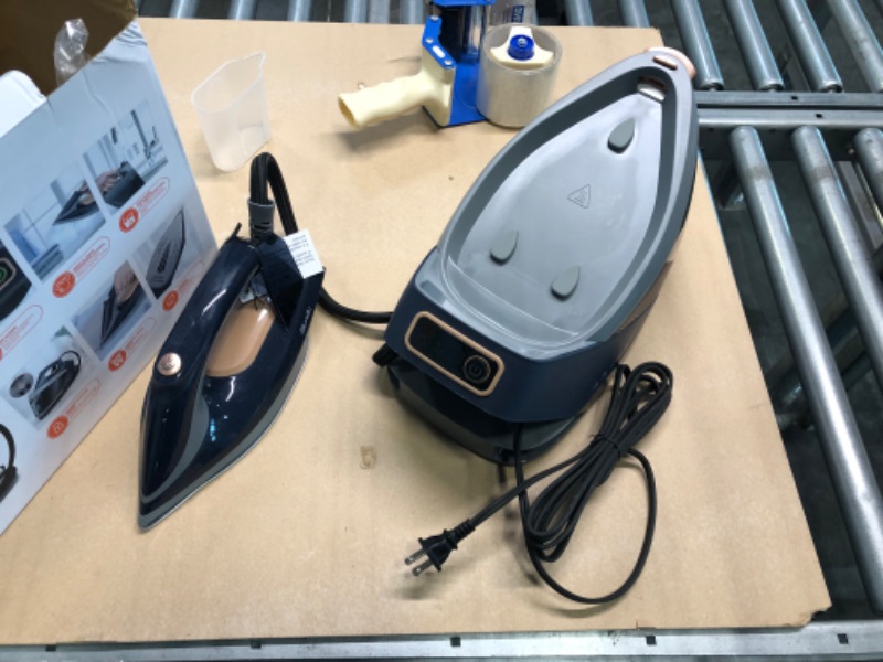 Photo 1 of Pro Steam Station with Dual-Ceramic Soleplate, Sundu 1800W LED Display Steam Iron, 1.5 L Detachable Water Tank and Secure Lock for Easy Carry, Auto Shut-Off, Self-Cleaning and Anti-Calc for Home and Large Place Blue