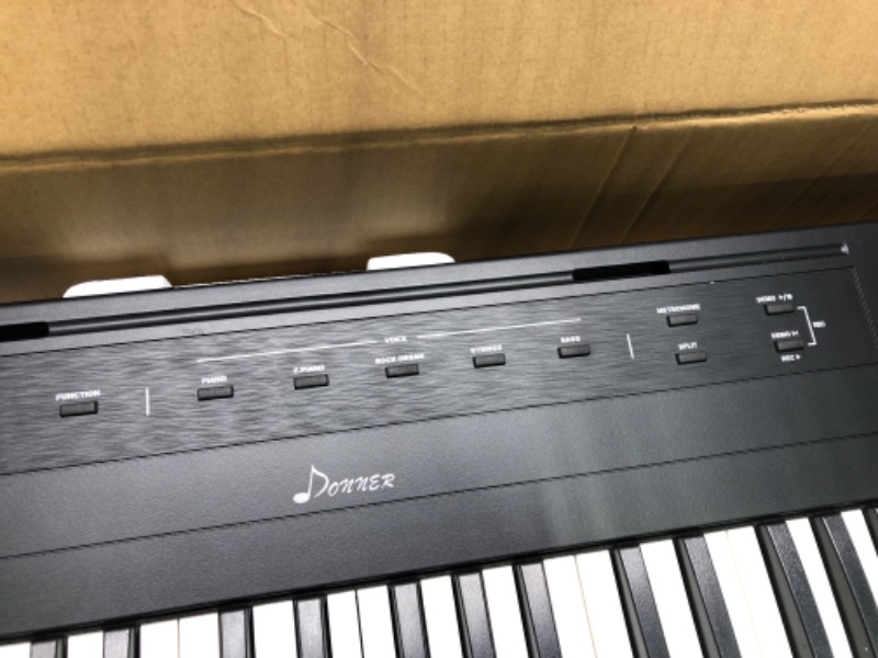 Photo 5 of Donner DEP-45 Digital Piano Ultrathin, Beginner Electric Piano Keyboard with 88 semi-weighted Keys, Full Size Portable Electronic Keyboard Piano with Sustain Pedal, Power Supply, Support MIDI DEP45+Pedal