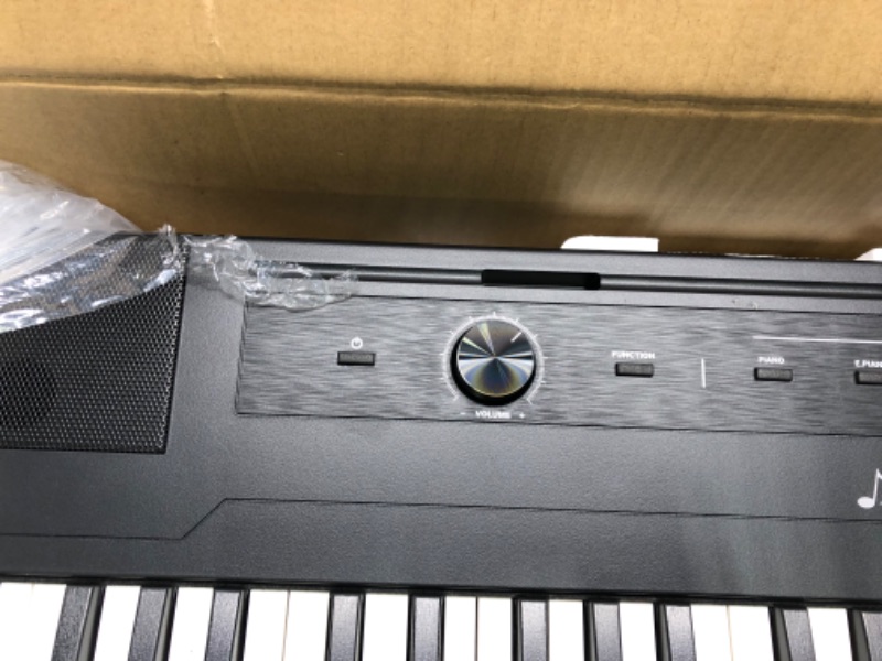 Photo 3 of Donner DEP-45 Digital Piano Ultrathin, Beginner Electric Piano Keyboard with 88 semi-weighted Keys, Full Size Portable Electronic Keyboard Piano with Sustain Pedal, Power Supply, Support MIDI DEP45+Pedal