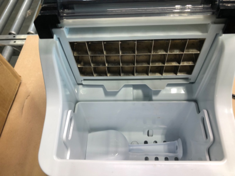 Photo 1 of ecozy Portable Ice Makers Countertop, 44lbs Per Day, 24 Cubes Ready in 13 Mins, Self-Cleaning Ice Maker with Ice Bags/Ice Scoop/Ice Basket for Home Office Bar Party, Stainless Steel
