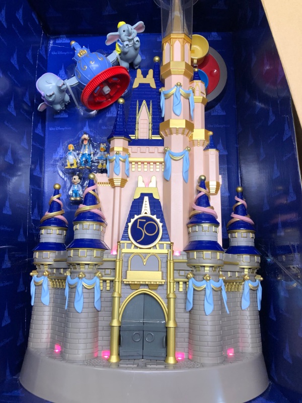 Photo 4 of 2021 Disney Parks 50th Anniversary Cinderella Castle Goofy Playset 23” Light Up