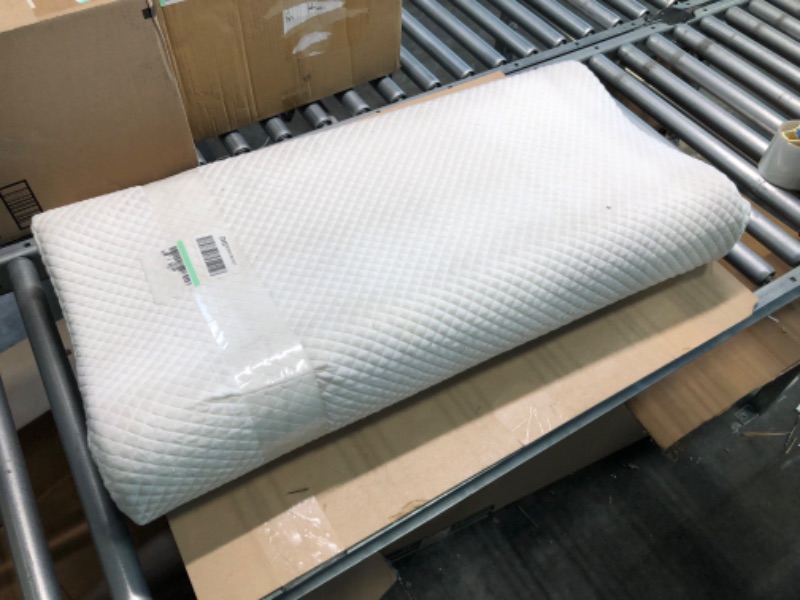 Photo 1 of AM AEROMAX Queen Size Firm Contour Memory Foam Pillow, Cervical Pillow for Neck Pain Relief, Neck Orthopedic Sleeping Pillows for Side, Back and Stomach Sleepers.
