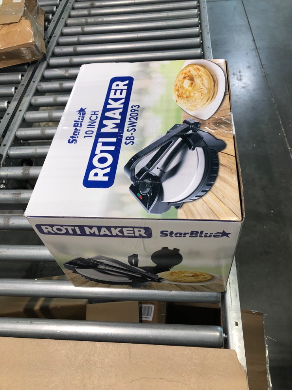 Photo 2 of 10inch Roti Maker by StarBlue with FREE Roti Warmer - The automatic Stainless Steel Non-Stick Electric machine to make Indian style Chapati, Tortilla, Roti AC 110V 50/60Hz 1200W