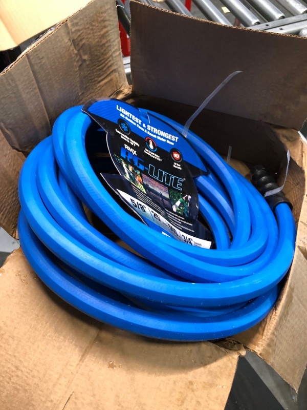 Photo 1 of AG-LITE BSAL5825 5/8" x 25' Hot/Cold Water Rubber Garden Hose, 100% Rubber, Ultra-Light, Super Strong, 500 PSI, 50F to 190F Degrees, High Strength Polyester Braided