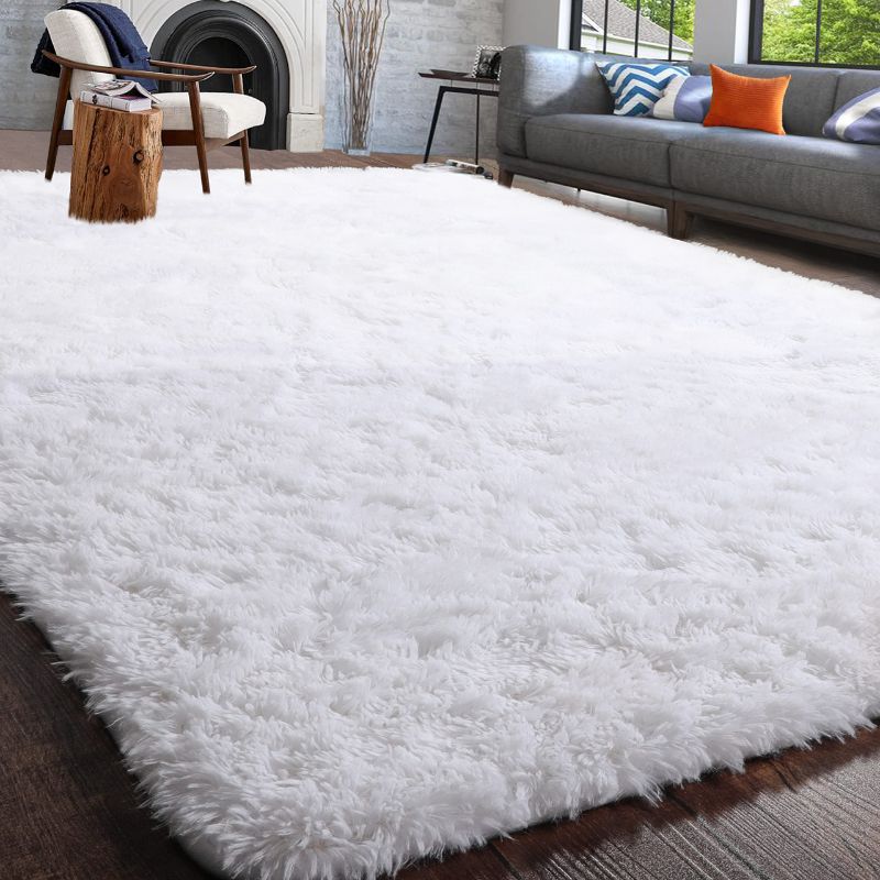 Photo 1 of White furry rug for bedroom size medium 