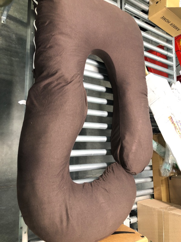 Photo 1 of Momcozy Pregnancy Pillows for Sleeping, U Shaped Full Body Maternity Pillow for Side Sleeping - Support for Back, Legs, Belly, Hips, 57 Inch, Brown
