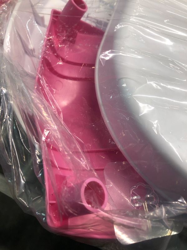 Photo 1 of Toddler Shampoo Chair Bather Girls, Kids Hair Washing Bath Seat, Children Head Hair Rinser Salon Chair (Pink)