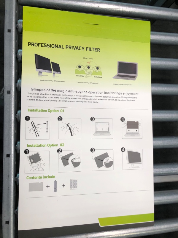 Photo 1 of Computer Privacy Screen Filter 24 Inch for 16:9 Aspect Ratio Widescreen Computer Monitor - Privacy Anti-Glare and Anti-Scratch Protector Film 24" Widescreen (24" Widescreen (16:9)) 24" Widescreen (16:9 )