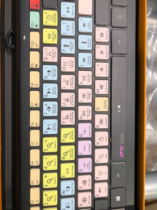 Photo 2 of Avid Pro Tools Keyboard for PC | Fully Backlit Windows Shortcut Keyboard | Genuine Editors Keys Keyboard
