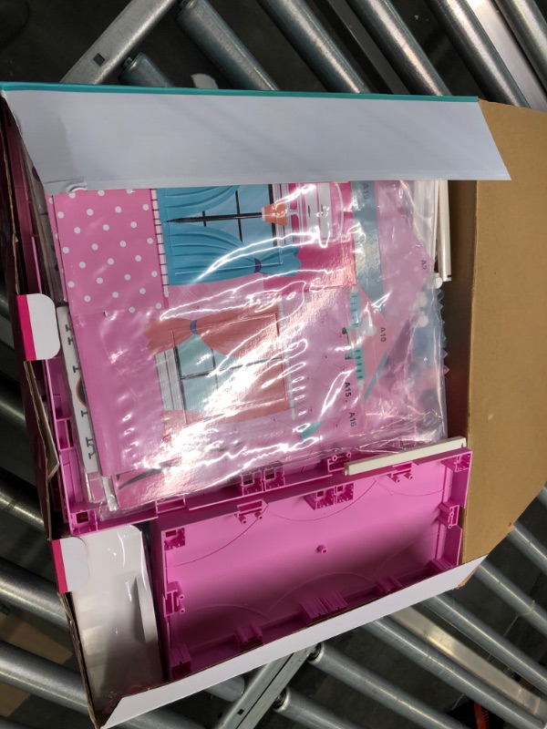 Photo 1 of Doll House, Dollhouse w/ Furniture - Pink / Purple Girl Toys | 4 Stories, 11 Rooms w/ 2 Princesses, Slide, Lights, Gifts for 3 4 5 6 7 8 9 10 Year Old Girls Toys(27.6" x 26.8" x 35.8")