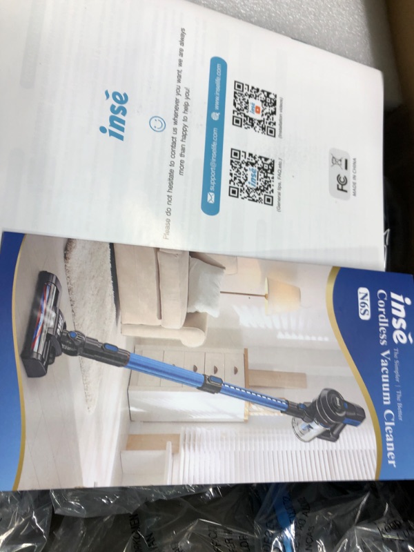 Photo 4 of INSE Cordless Vacuum Cleaner, Powerful Vacuum Cleaner, Lightweight Handheld Stick Vacuum for Hard Floor Carpet Pet Hair