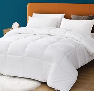 Photo 1 of All Season Ultra-Soft Cloud Breathable Plush Microfiber Comforter Duvet, (104x88, White)