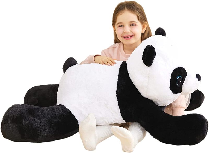 Photo 1 of IKASA Giant Panda Stuffed Animal Plush Toy,Large Cute Jumbo Soft Toys,Huge Big Size Plushy Fluffy Fat Oversized Plushie,Gifts for Kids Girls Boys Girlfriend Children (30 inches, Black and White)