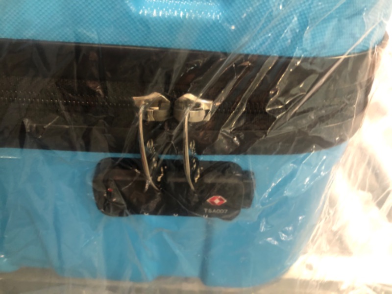 Photo 3 of Coolife Luggage Set Suitcase Spinner Hardshell Lightweight TSA Lock Piece Set family set-sky blue