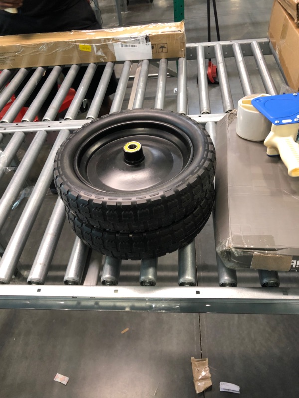 Photo 5 of 13” Flat-Free Wheelbarrow Tires - Includes 4 Replacement Wheels, Cotter Pins and Washers - Easy Installation, Compatible with Gorilla Carts, Trolleys, Generators and More - Steerling Tire Co.