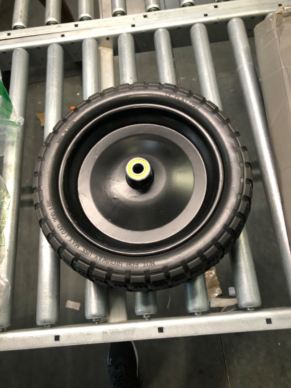 Photo 1 of 13” Flat-Free Wheelbarrow Tires - Includes 4 Replacement Wheels, Cotter Pins and Washers - Easy Installation, Compatible with Gorilla Carts, Trolleys, Generators and More - Steerling Tire Co.