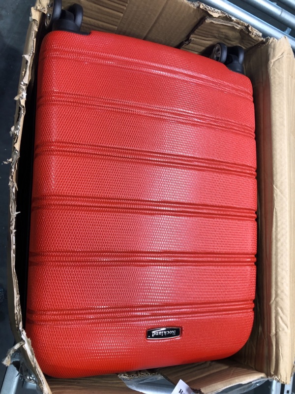 Photo 3 of Rockland Melbourne Hardside Expandable Spinner Wheel Luggage, Red, Carry-On 20-Inch Carry-On 20-Inch Red