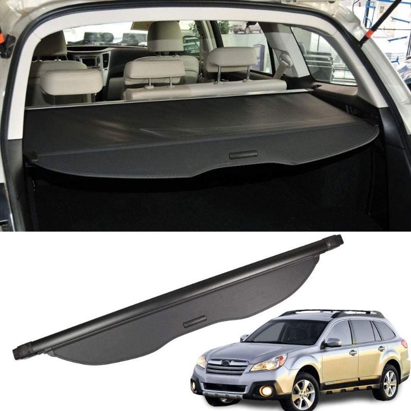 Photo 1 of Marretoo for Subaru Outback Cargo Cover Manual Tailgate 2010 2011 2012 2013 2014 Black Retractable SUV Interior Rear Trunk Cover